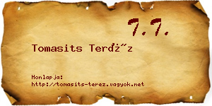 Tomasits Teréz névjegykártya